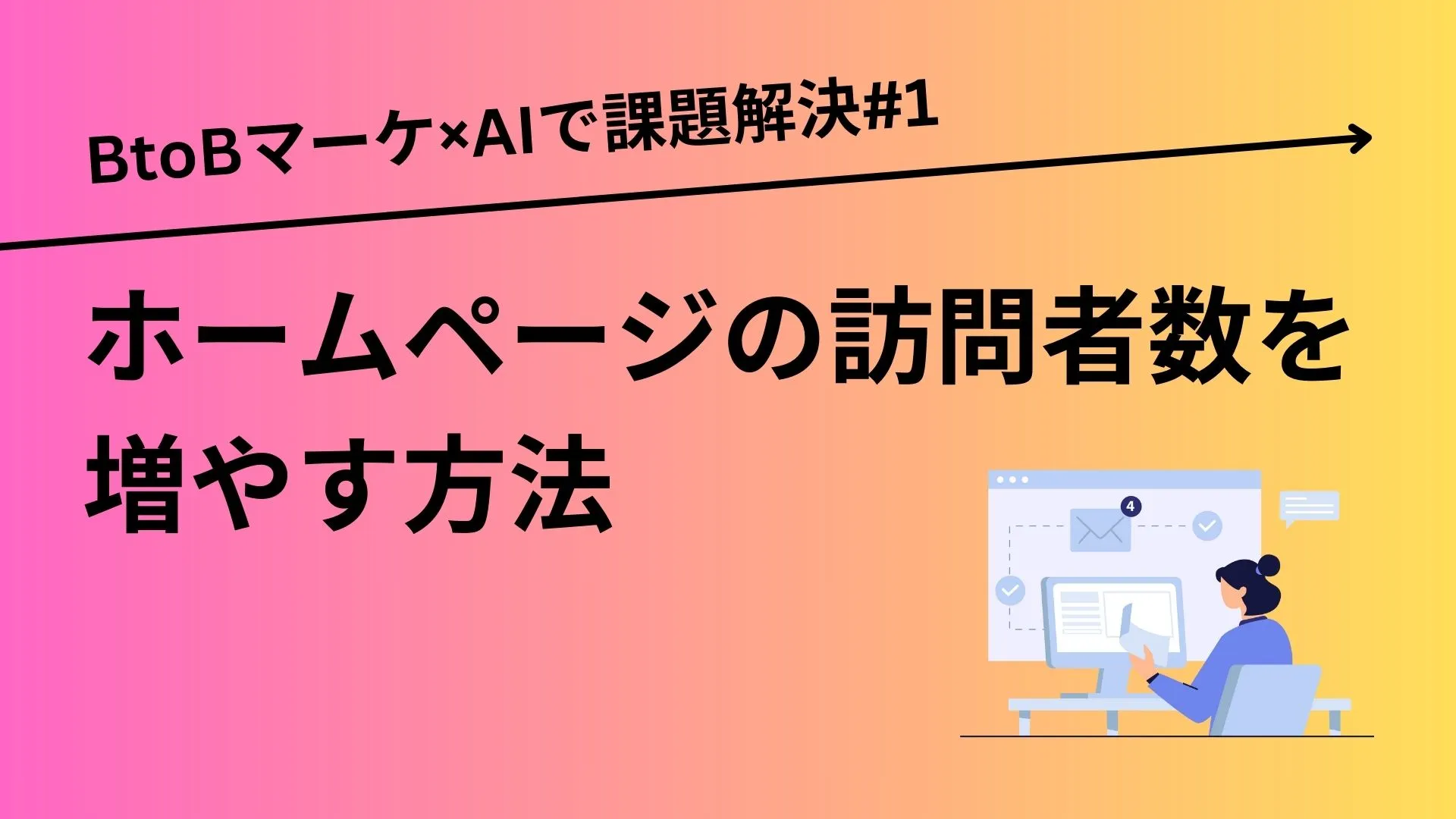 ホームページの訪問者数を増やす方法／BtoBマーケ×AIで課題解決#1