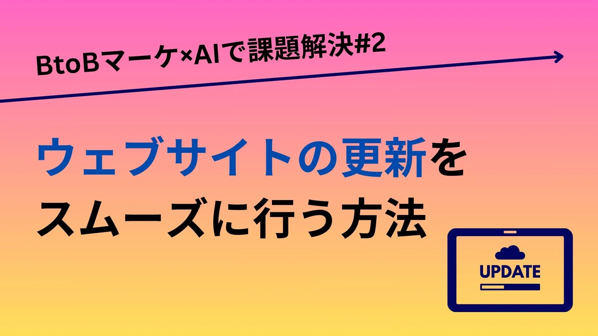 ウェブサイトの更新をスムーズに行う方法／BtoBマーケ×AIで課題解決#2